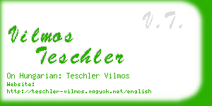 vilmos teschler business card